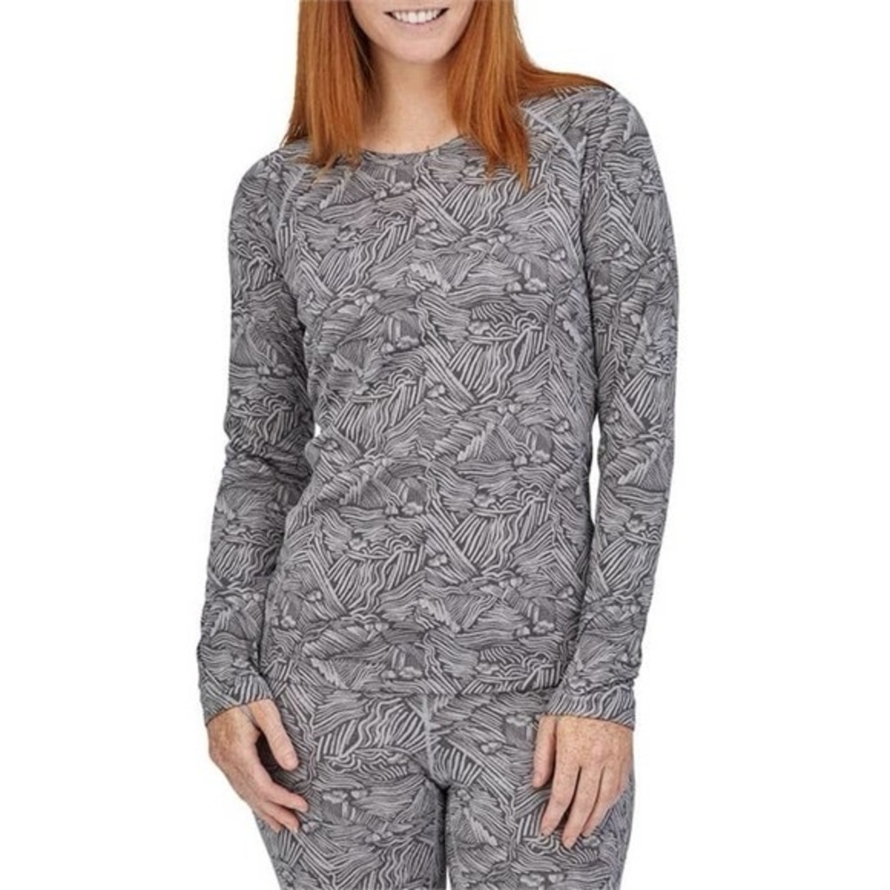 Patagonia Capilene Midweight Crew Shirt - HUGR-Hut to Hut & Slate Gray